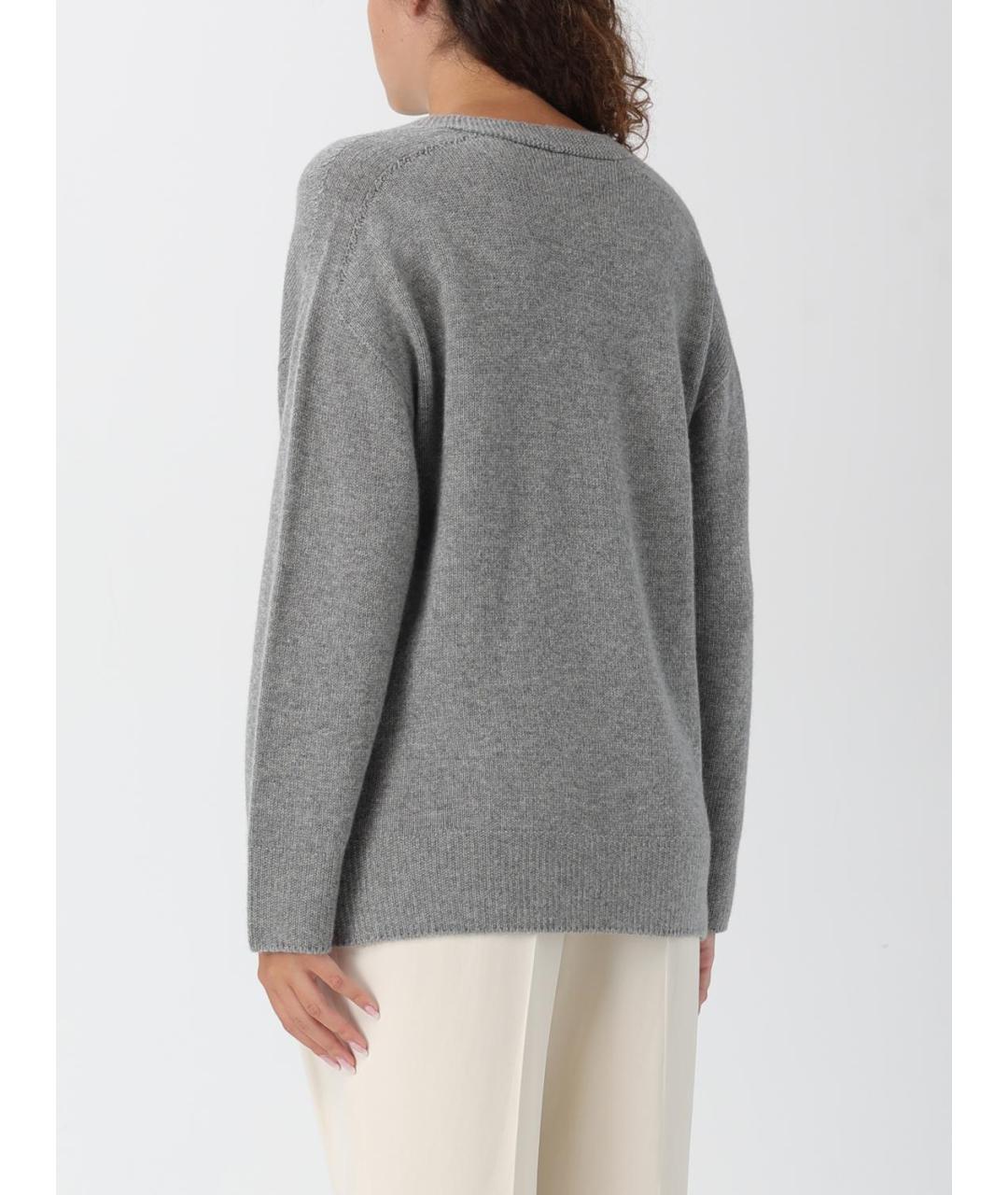 EMPORIO ARMANI Серый кашемировый джемпер / свитер, фото 2