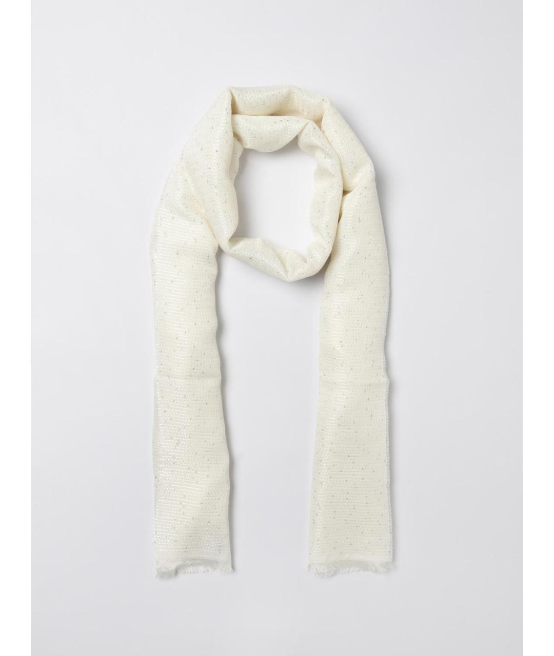 EMPORIO ARMANI Бежевый шерстяной шарф, фото 2