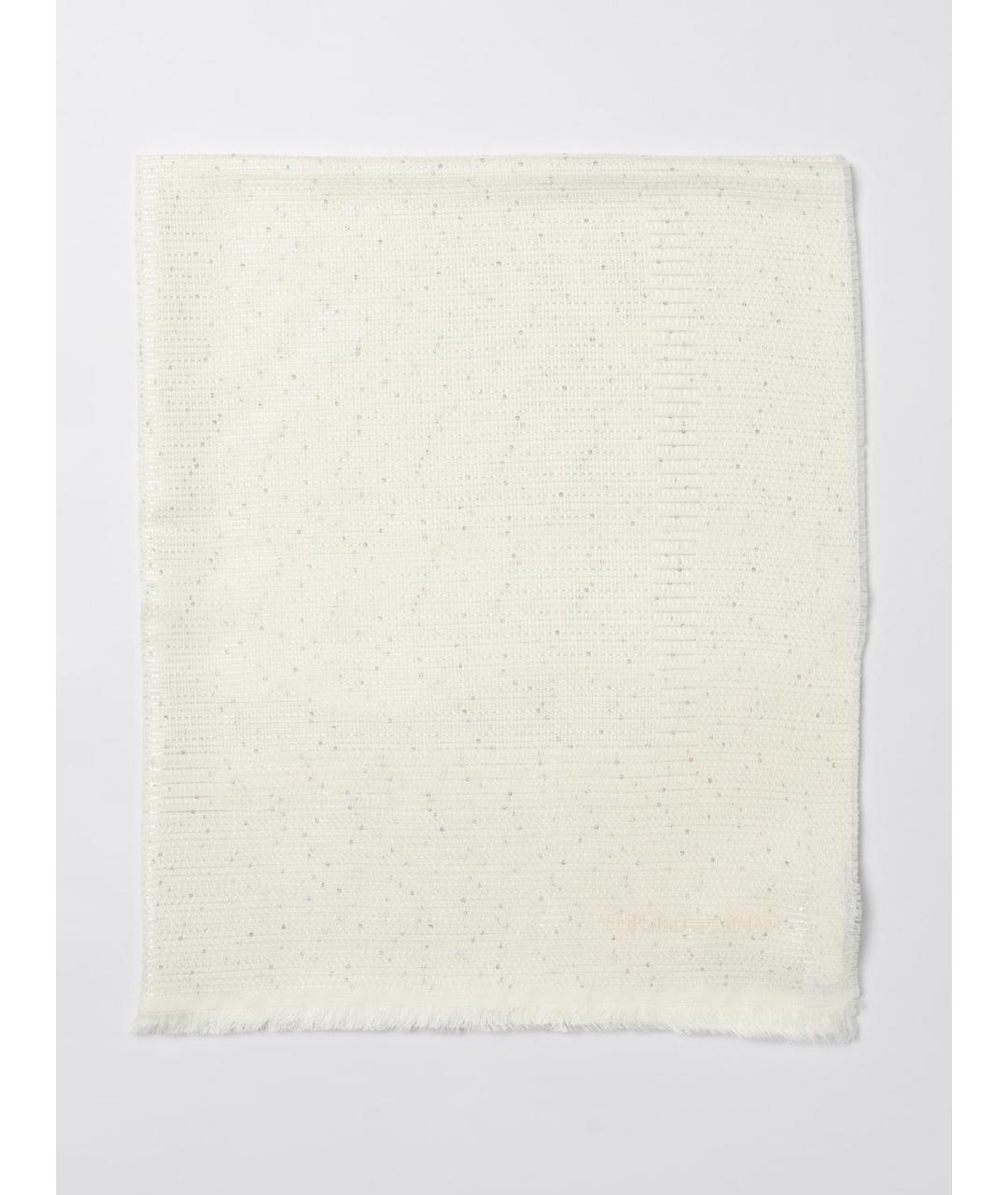 EMPORIO ARMANI Бежевый шерстяной шарф, фото 4