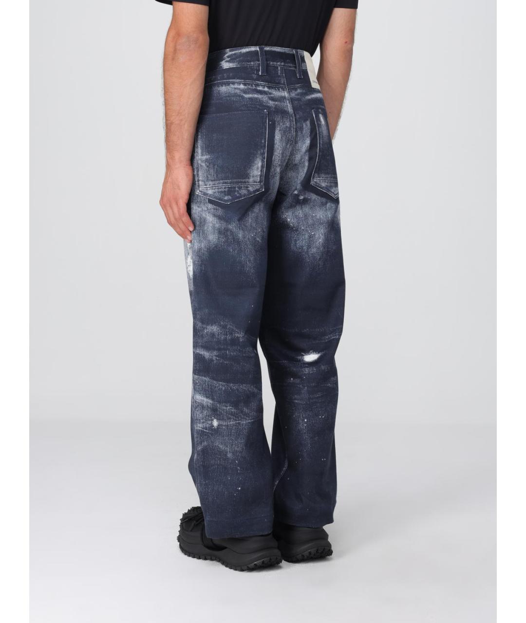 EMPORIO ARMANI Синие хлопковые прямые джинсы, фото 2