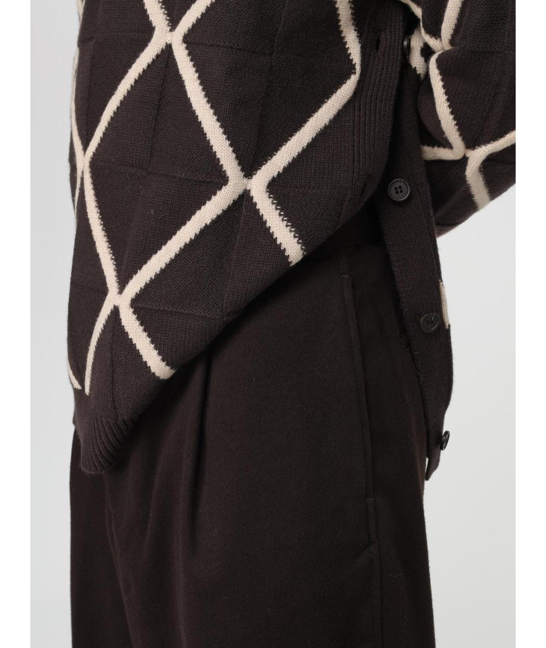 EMPORIO ARMANI Коричневый шерстяной джемпер / свитер, фото 4