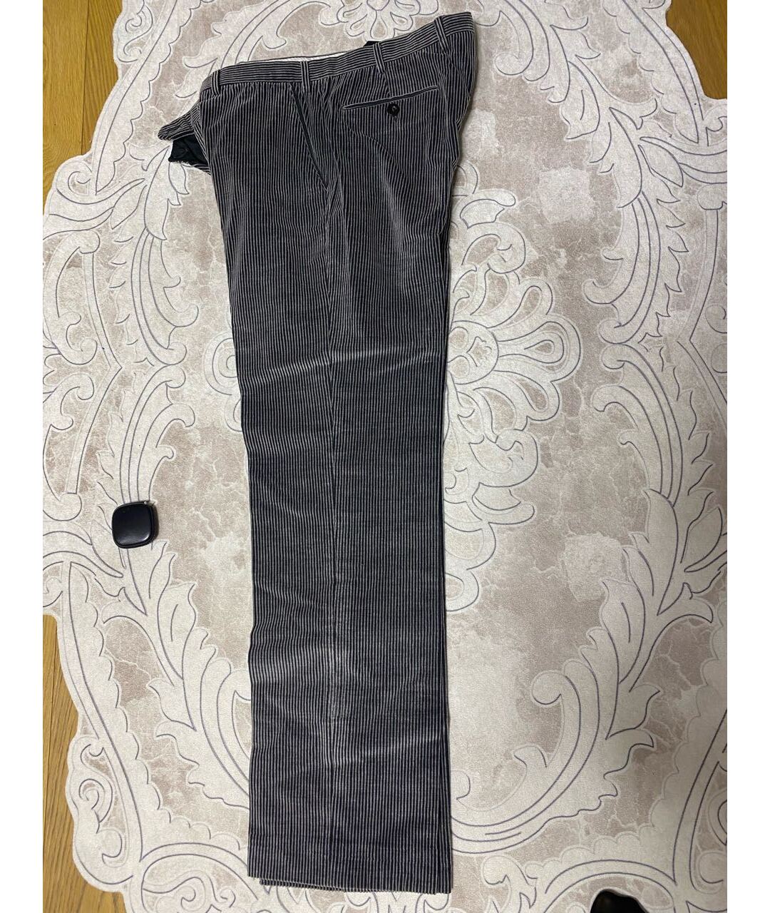 BRIONI Антрацитовые велюровые повседневные брюки, фото 3