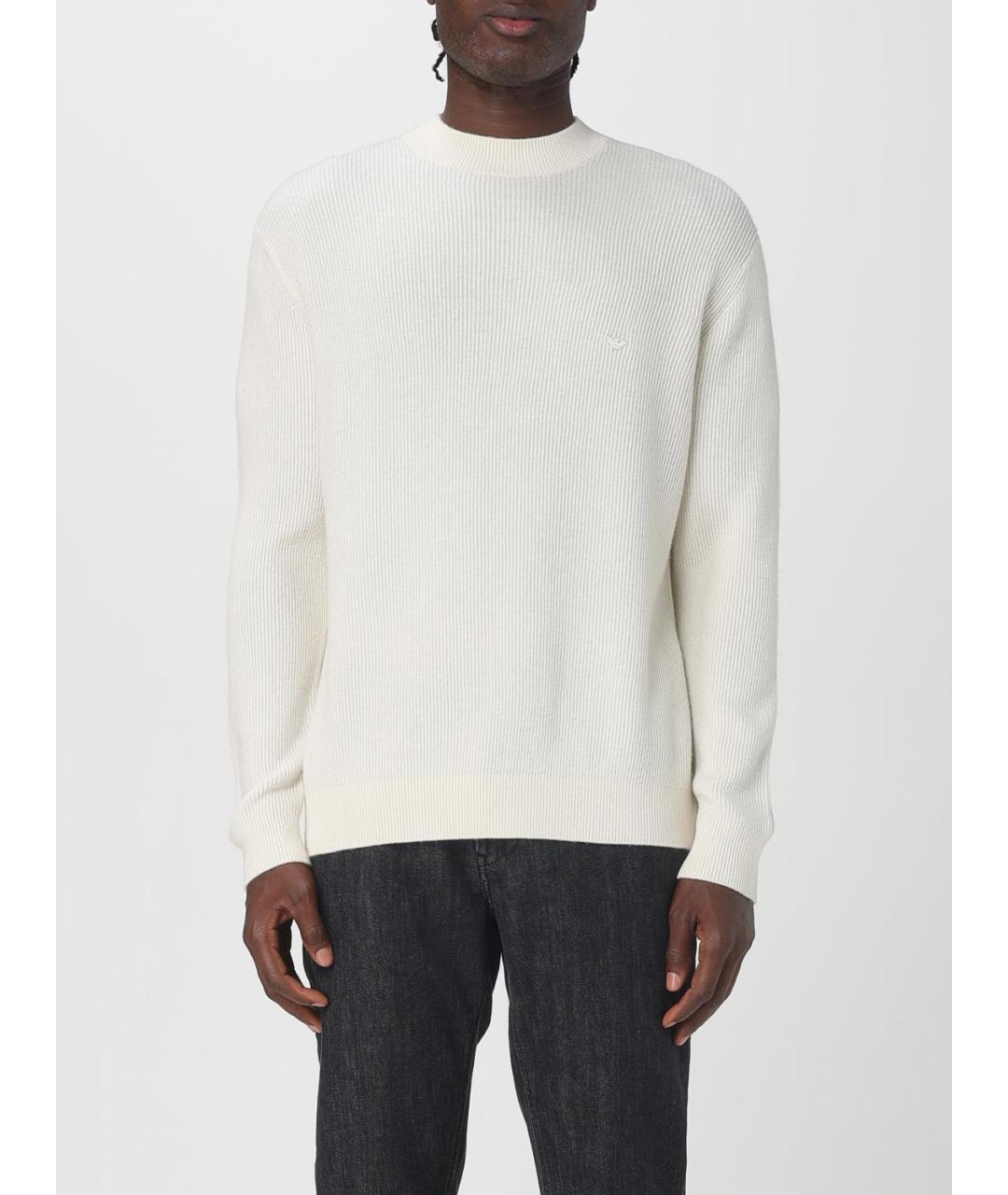 EMPORIO ARMANI Белый шерстяной джемпер / свитер, фото 4