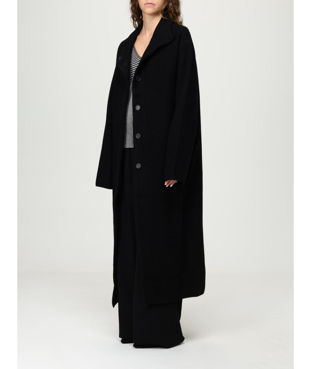 EMPORIO ARMANI Черное шерстяное пальто, фото 4