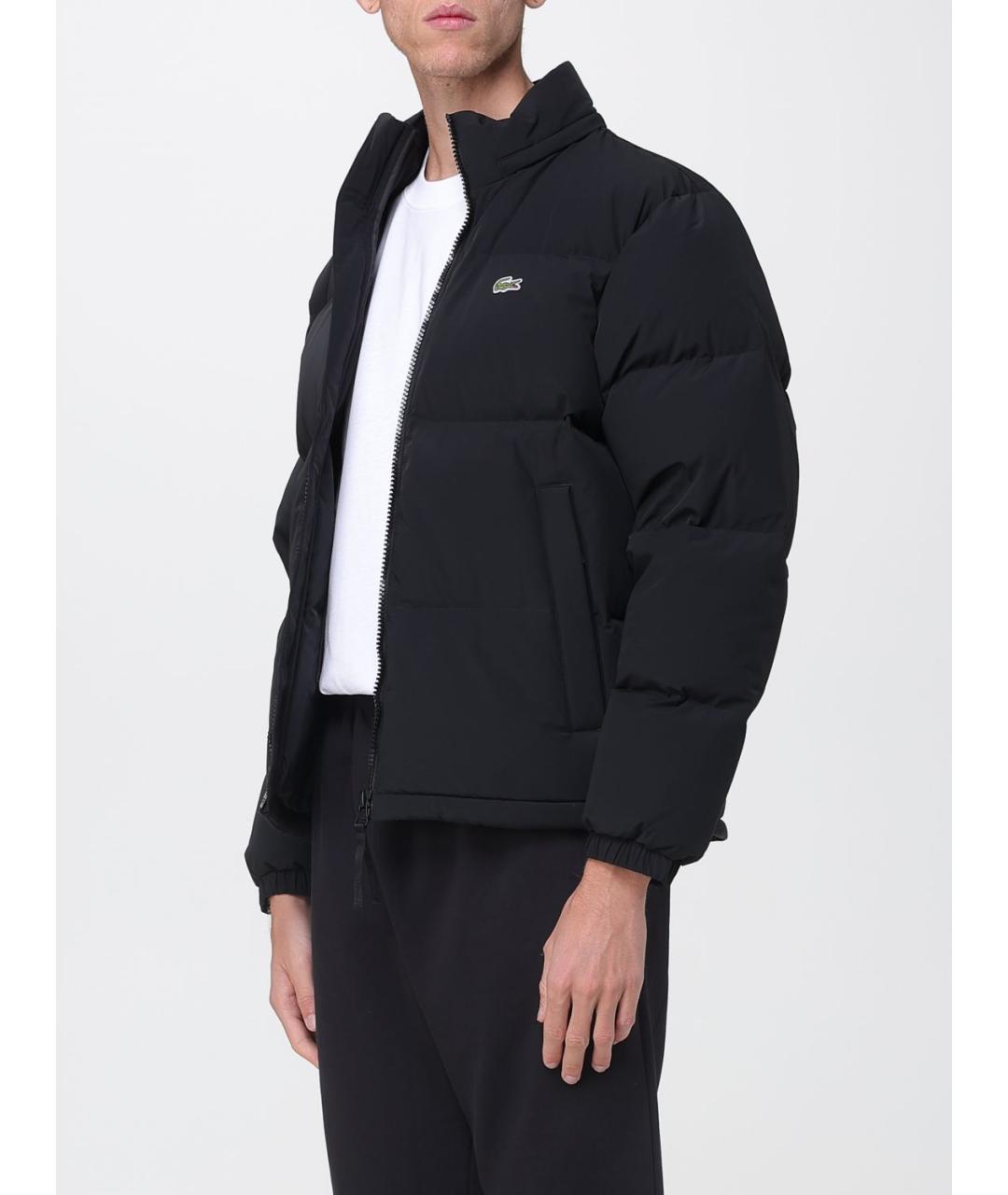 LACOSTE Черный полиамидовый пуховик, фото 3