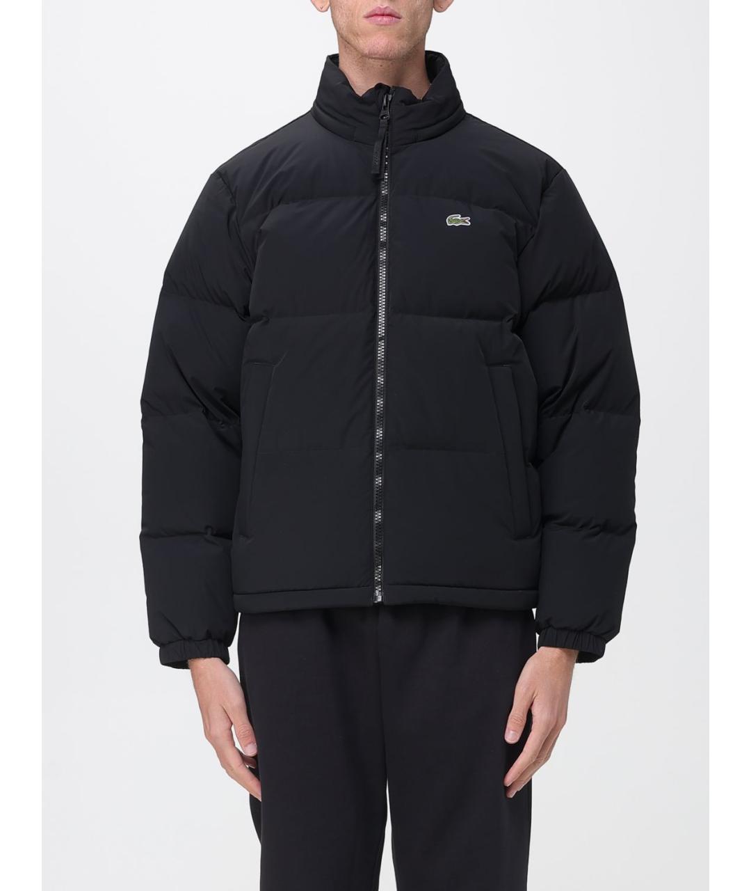 LACOSTE Черный полиамидовый пуховик, фото 5