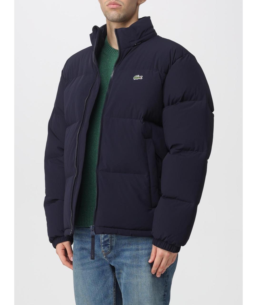 LACOSTE Синий полиамидовый пуховик, фото 3