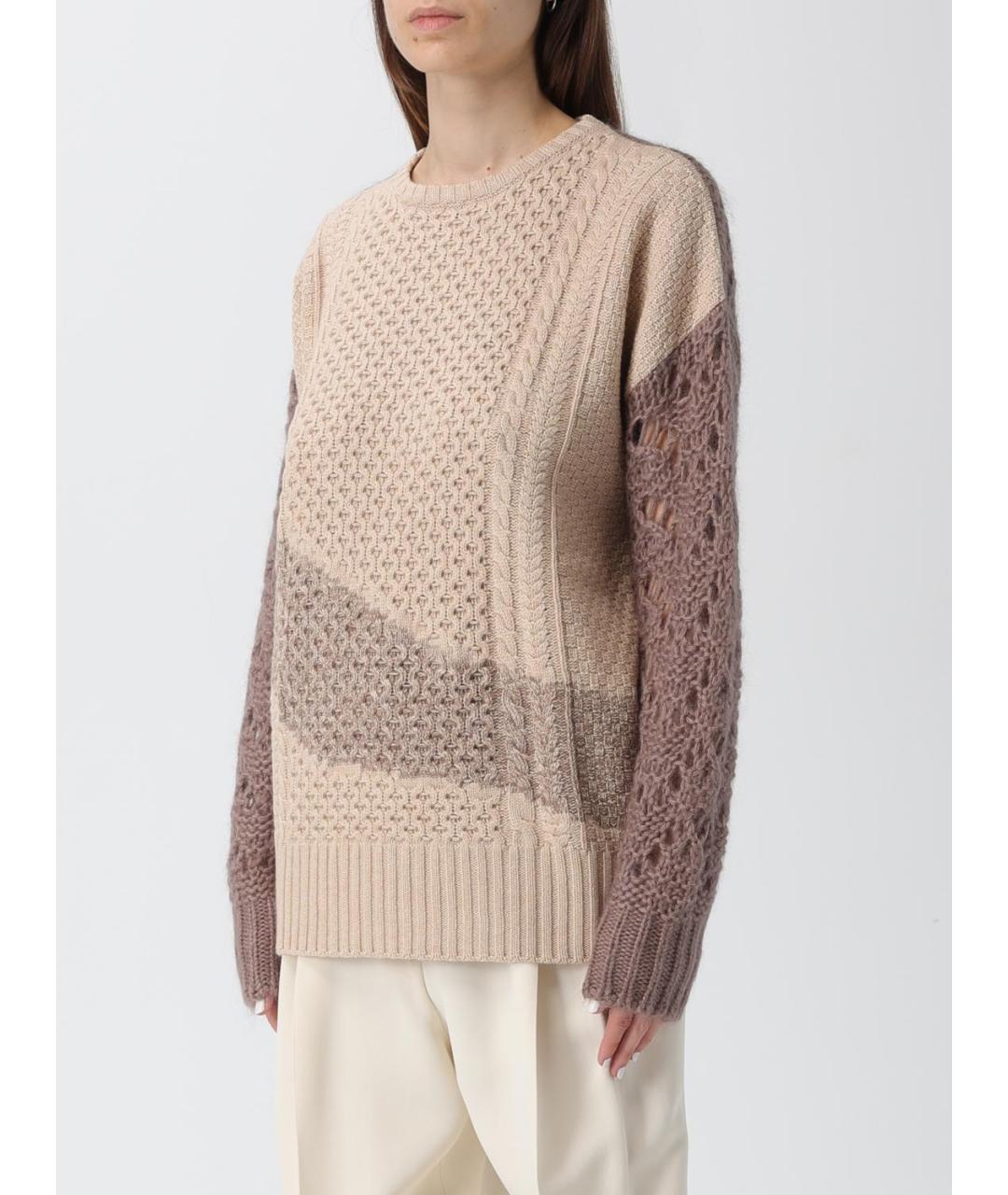 FABIANA FILIPPI Коричневый шерстяной джемпер / свитер, фото 4