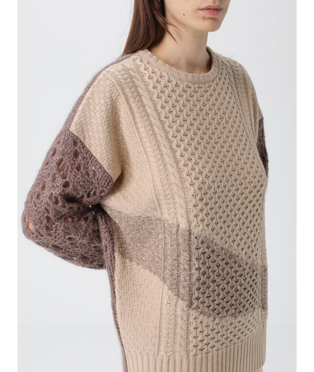 FABIANA FILIPPI Коричневый шерстяной джемпер / свитер, фото 5