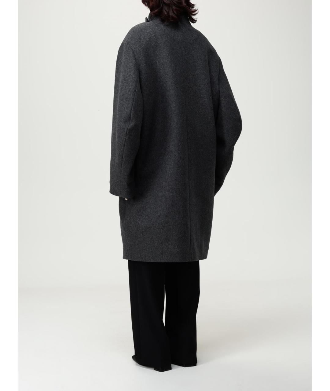 EMPORIO ARMANI Серое шерстяное пальто, фото 2