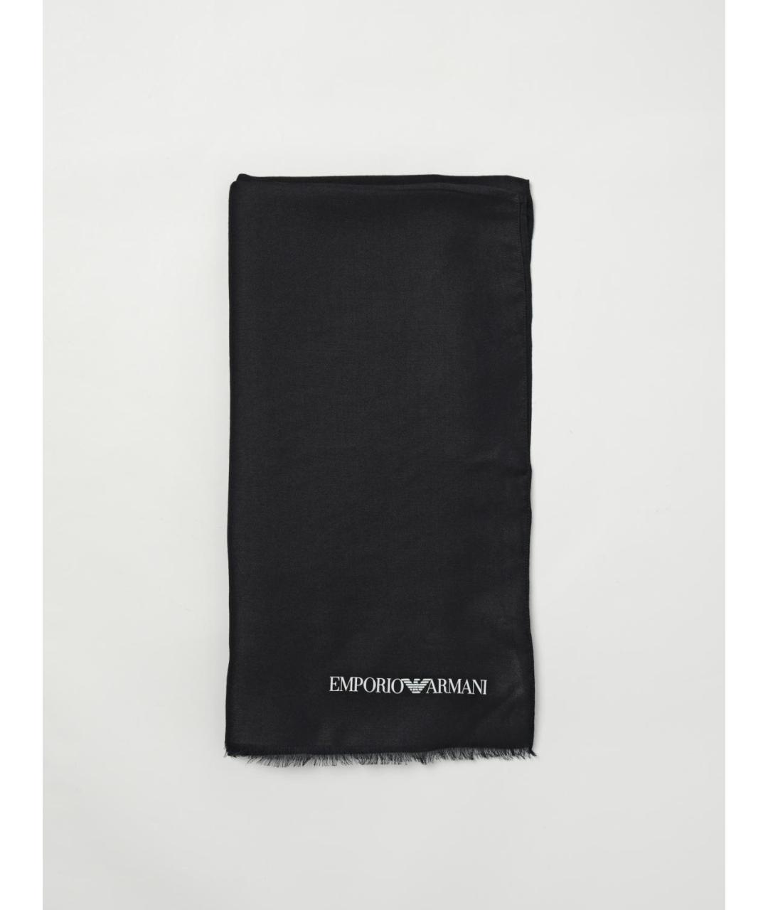 EMPORIO ARMANI Темно-синий шарф, фото 4