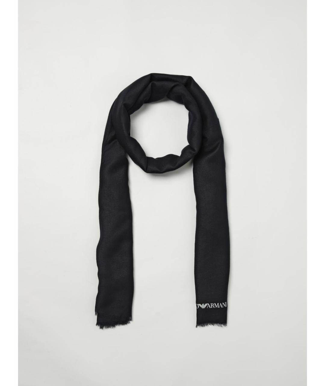EMPORIO ARMANI Темно-синий шарф, фото 2