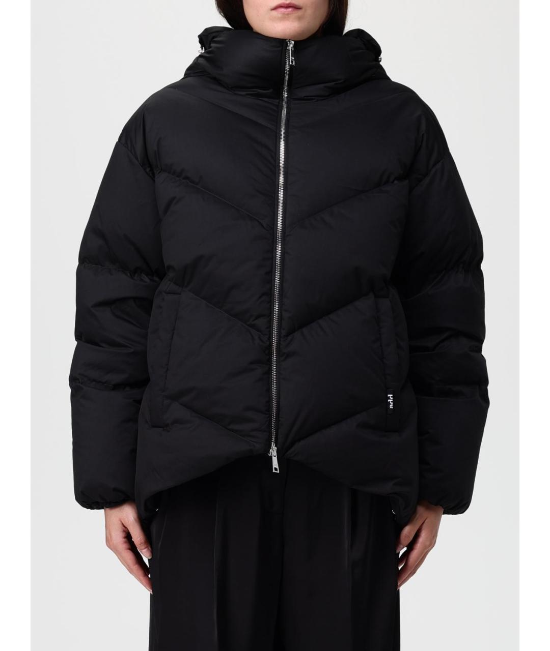 ADD Черный полиэстеровый пуховик, фото 2