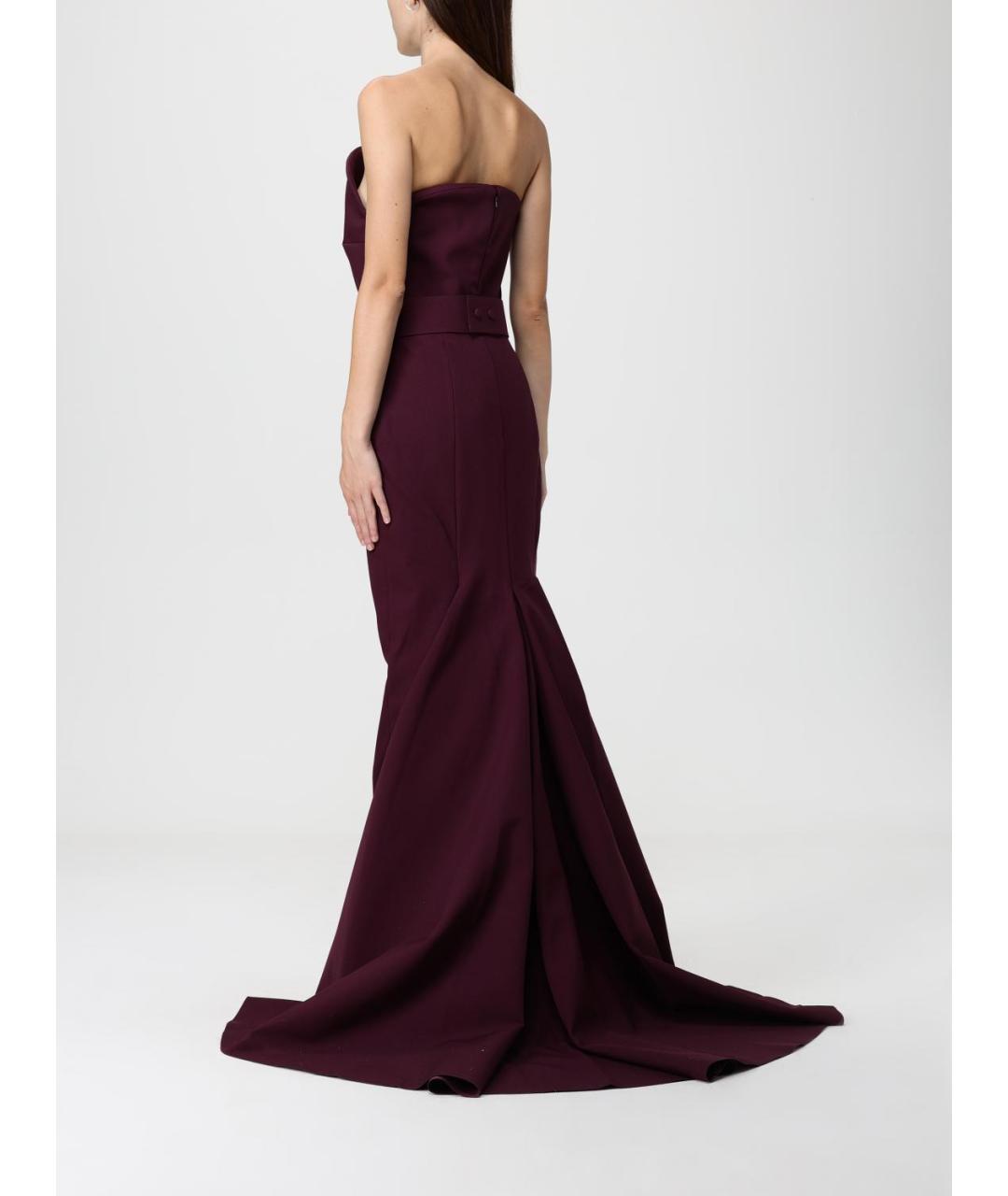 SOLACE LONDON Бордовое полиэстеровое вечернее платье, фото 3