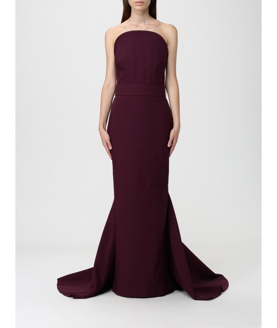 SOLACE LONDON Бордовое полиэстеровое вечернее платье, фото 2