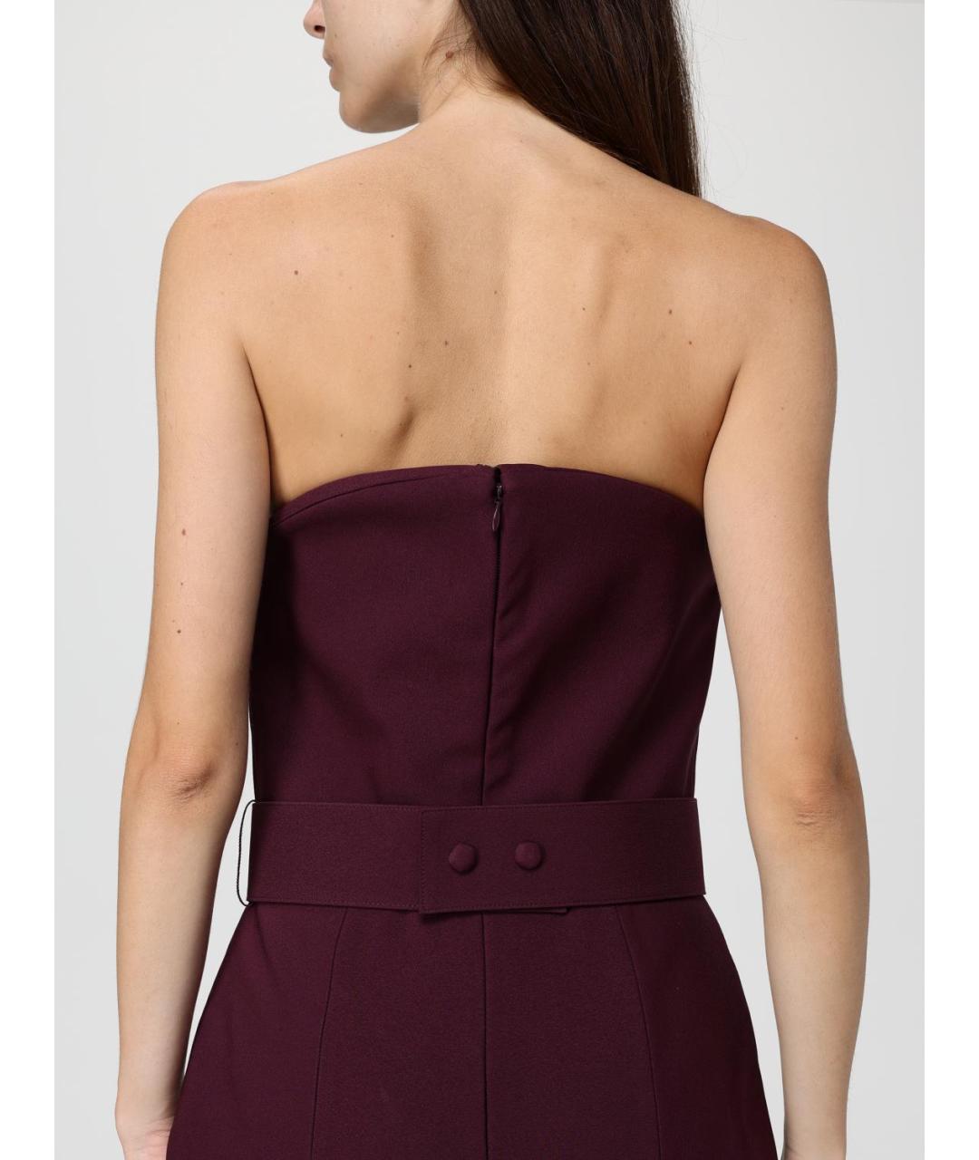 SOLACE LONDON Бордовое полиэстеровое вечернее платье, фото 5