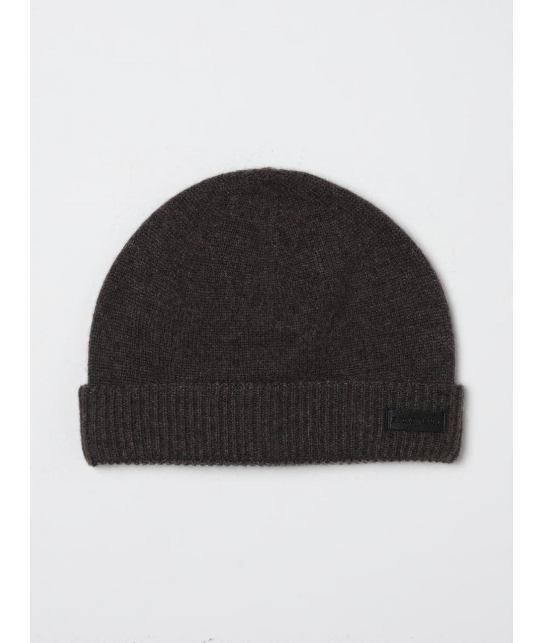EMPORIO ARMANI Серая кашемировая шапка, фото 3