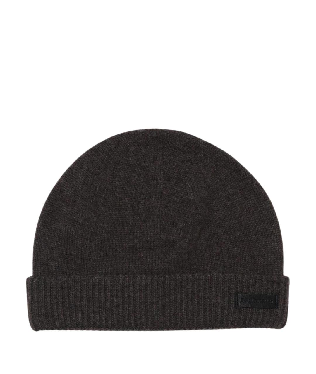 EMPORIO ARMANI Серая кашемировая шапка, фото 1