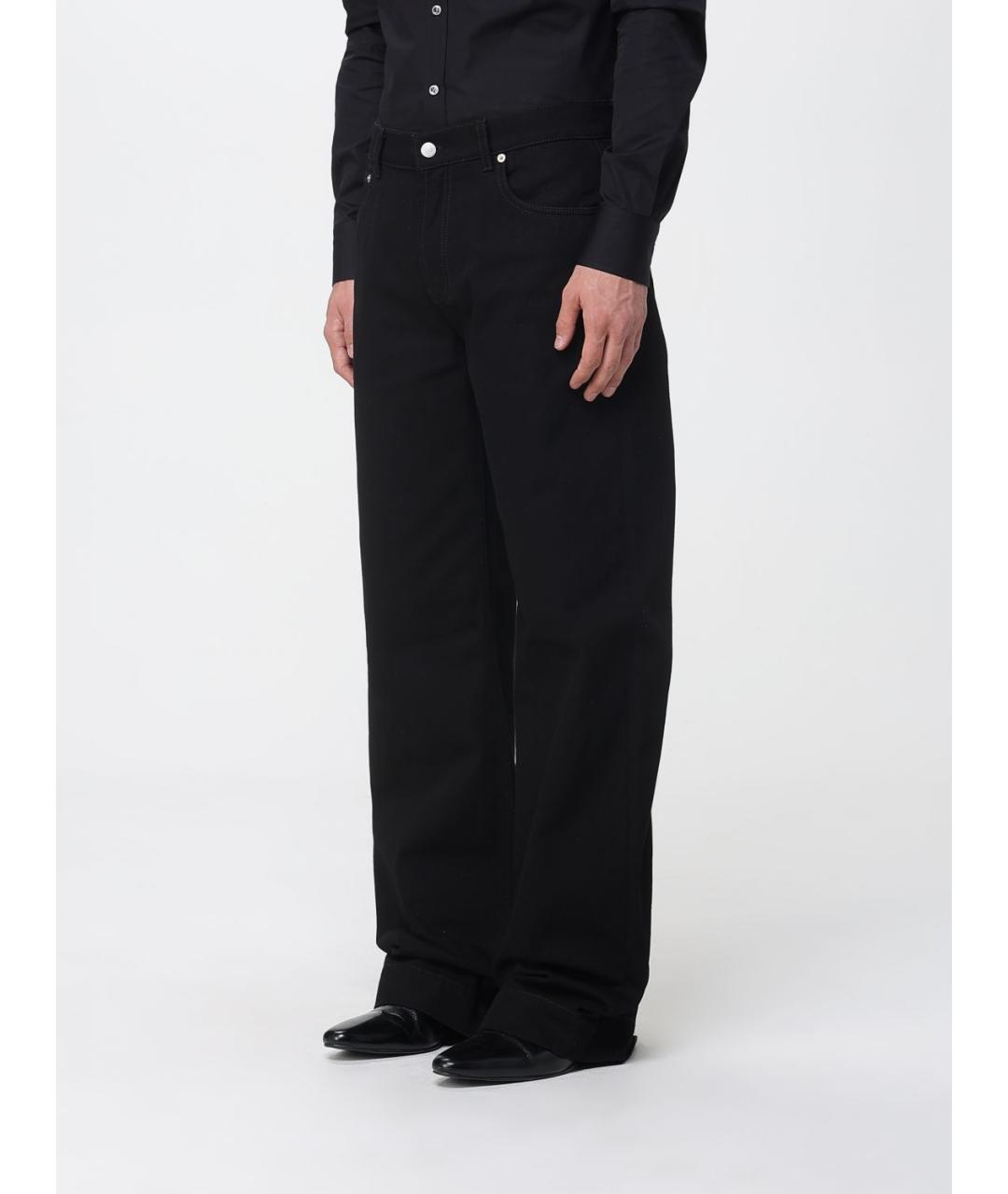 ALEXANDER MCQUEEN Черные хлопковые прямые джинсы, фото 4
