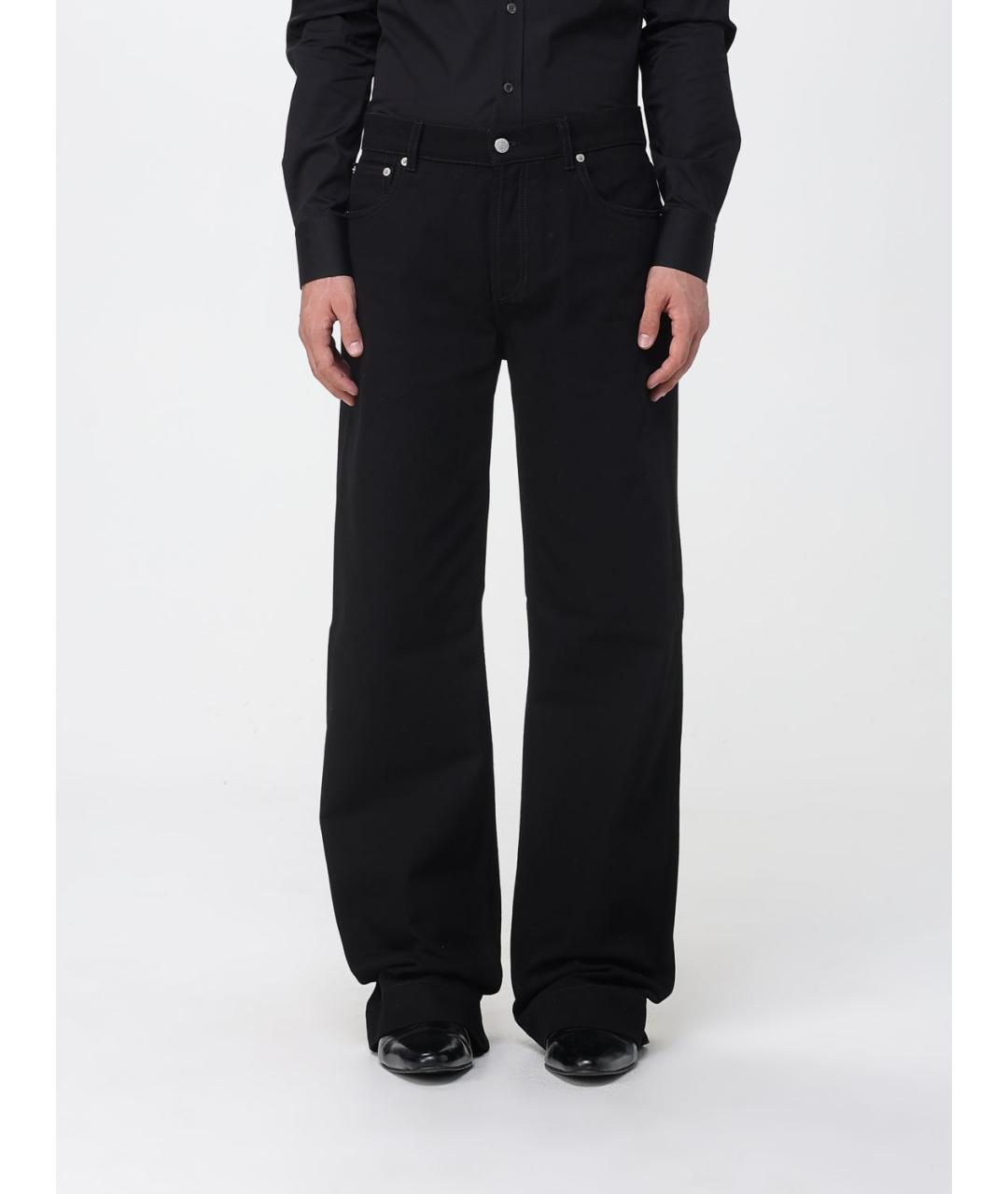 ALEXANDER MCQUEEN Черные хлопковые прямые джинсы, фото 6