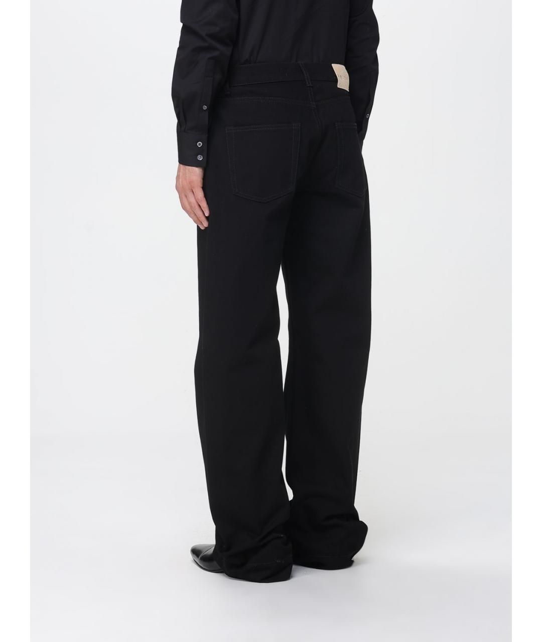 ALEXANDER MCQUEEN Черные хлопковые прямые джинсы, фото 3