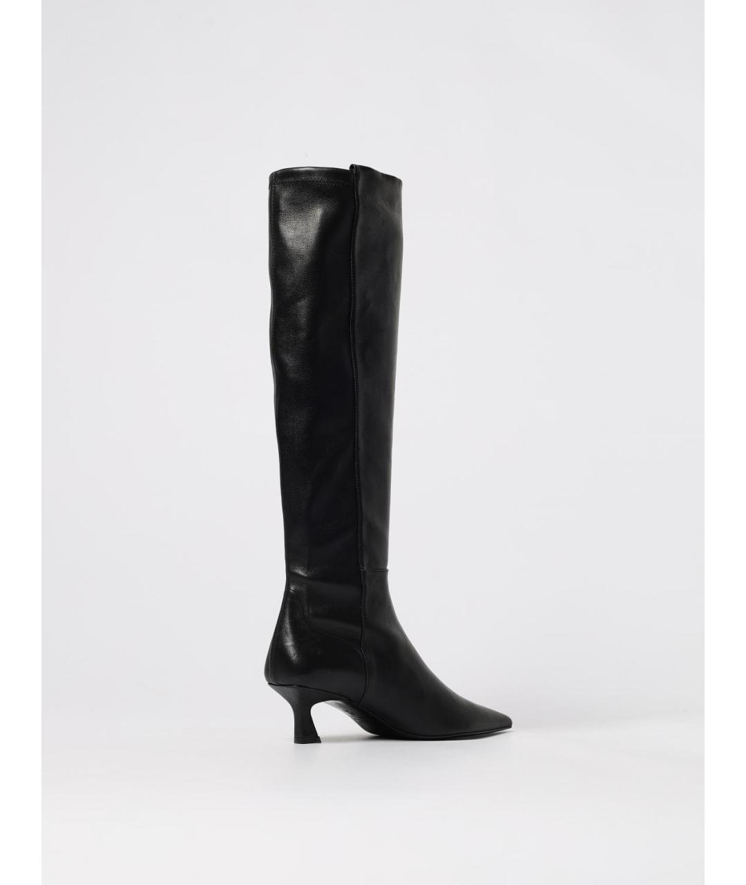 STUART WEITZMAN Черные кожаные сапоги, фото 3