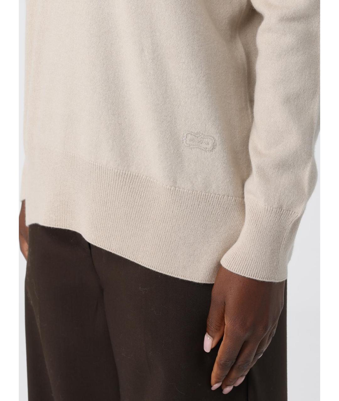 AGNONA Бежевый кашемировый джемпер / свитер, фото 3