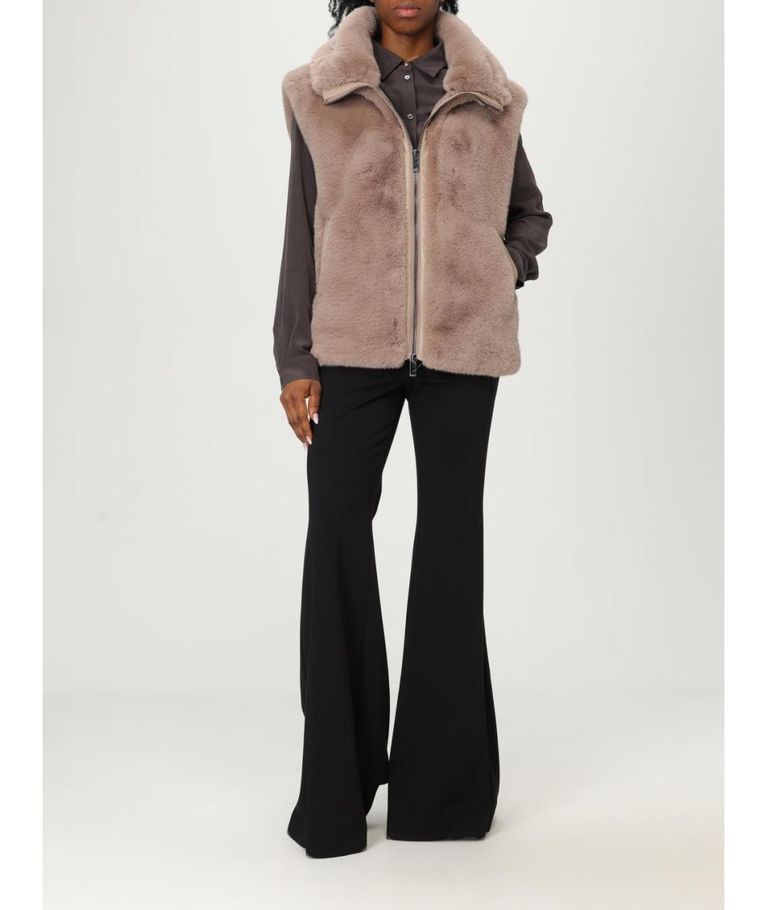 PINKO Бежевый полиэстеровый жилет, фото 2