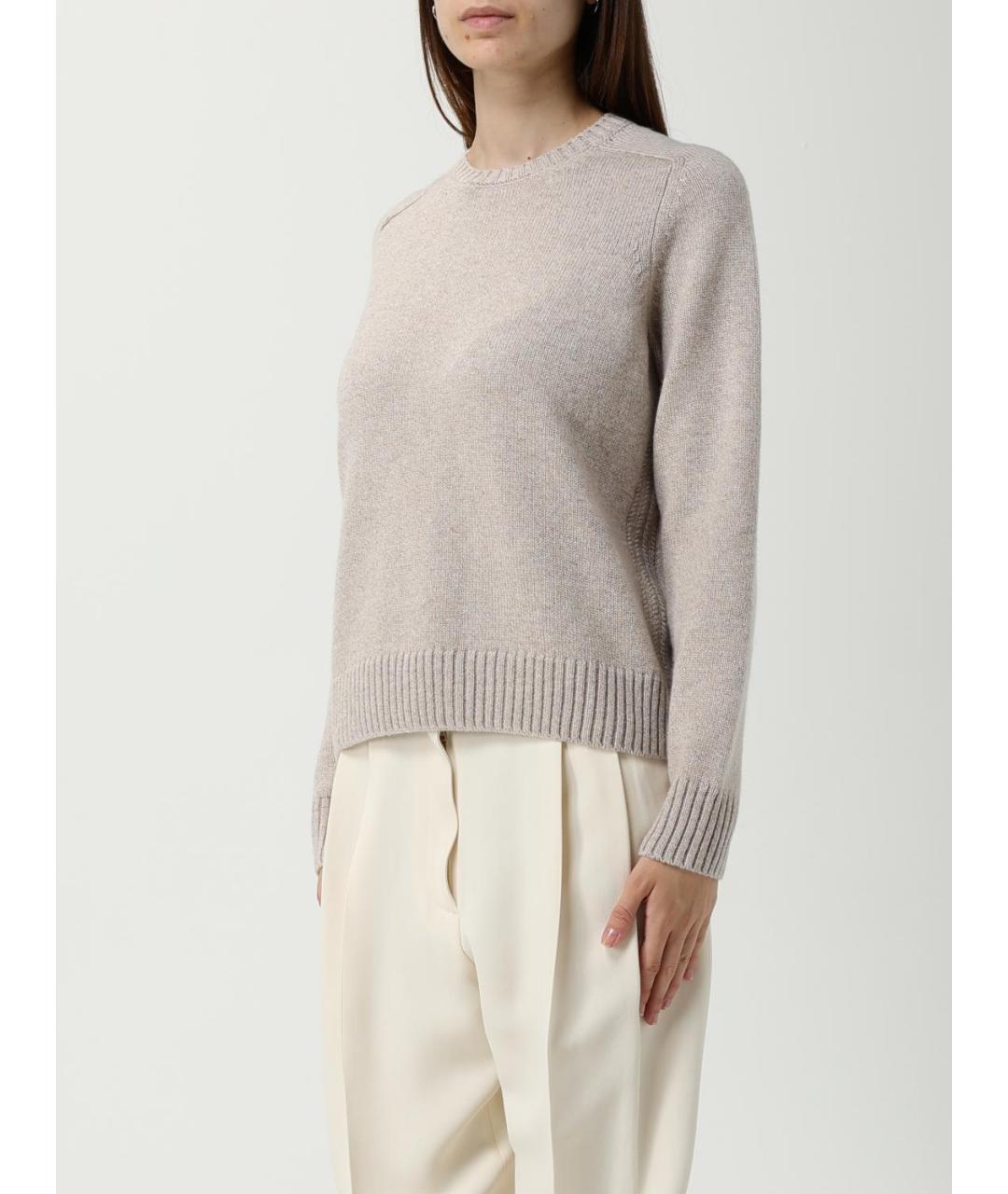 AGNONA Бежевый кашемировый джемпер / свитер, фото 3