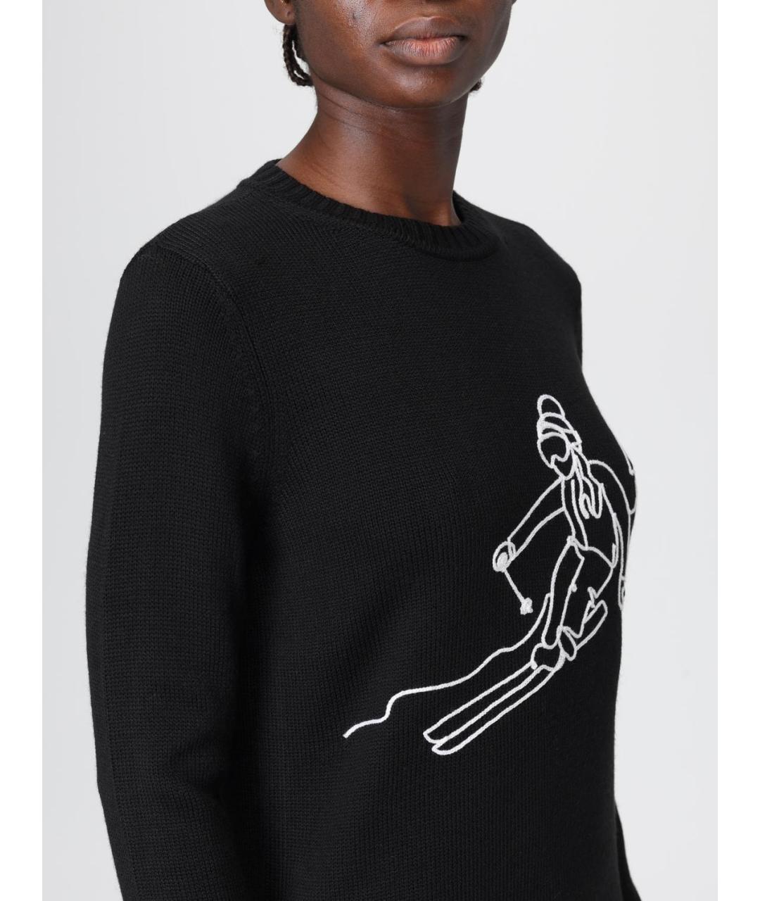 EA7 Черный шерстяной джемпер / свитер, фото 3