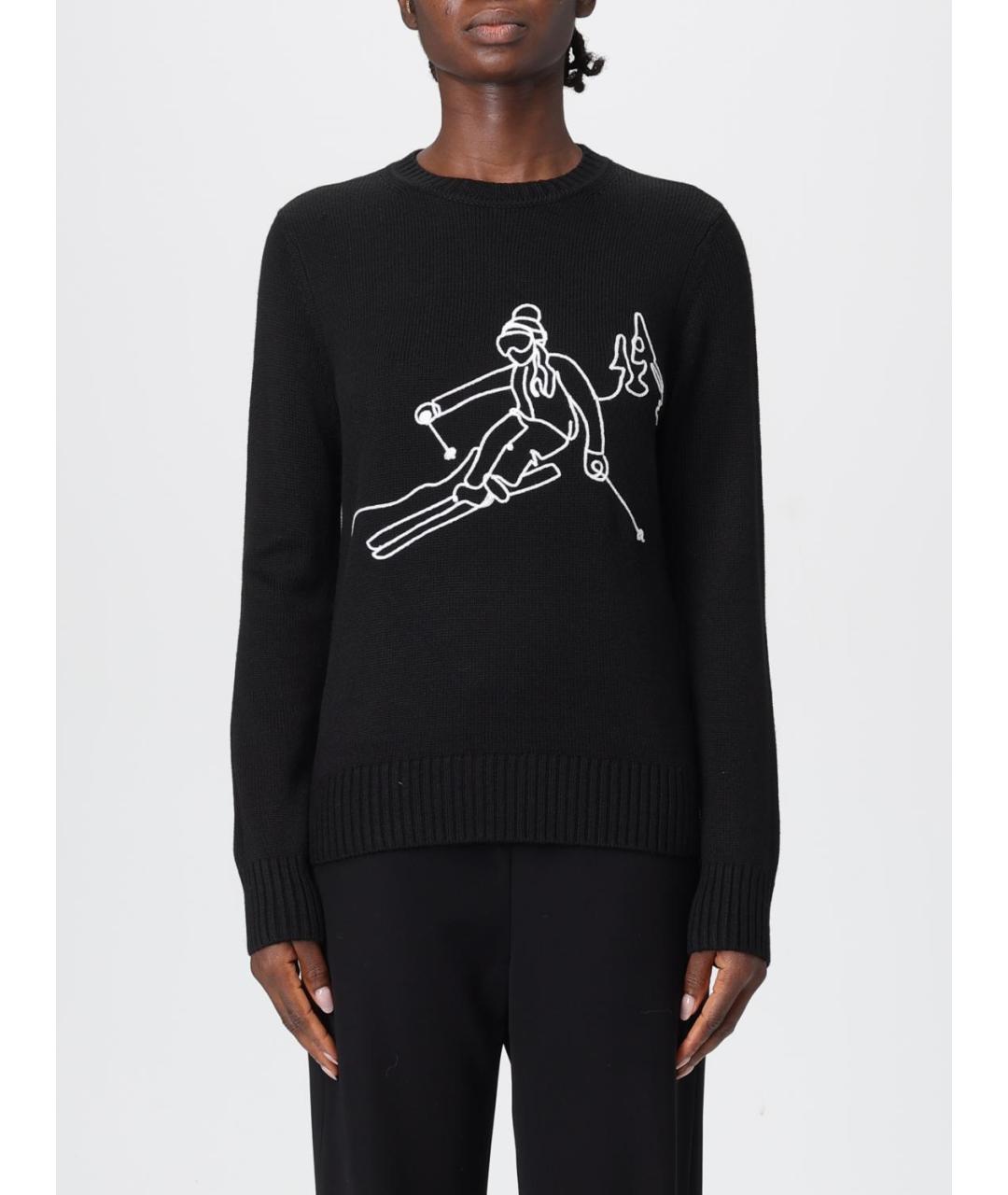 EA7 Черный шерстяной джемпер / свитер, фото 4