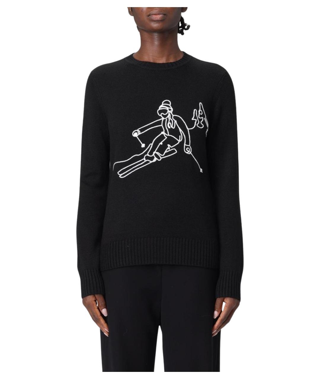 EA7 Черный шерстяной джемпер / свитер, фото 1