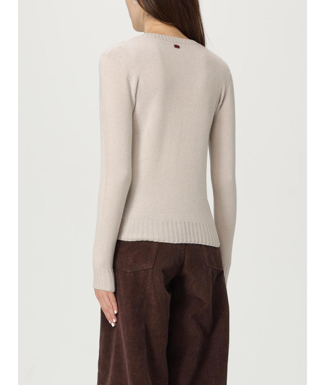 AGNONA Бежевый кашемировый джемпер / свитер, фото 2