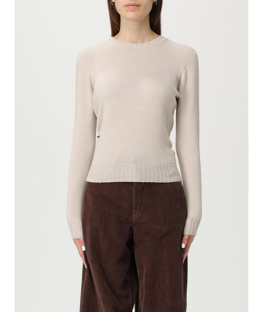 AGNONA Бежевый кашемировый джемпер / свитер, фото 5