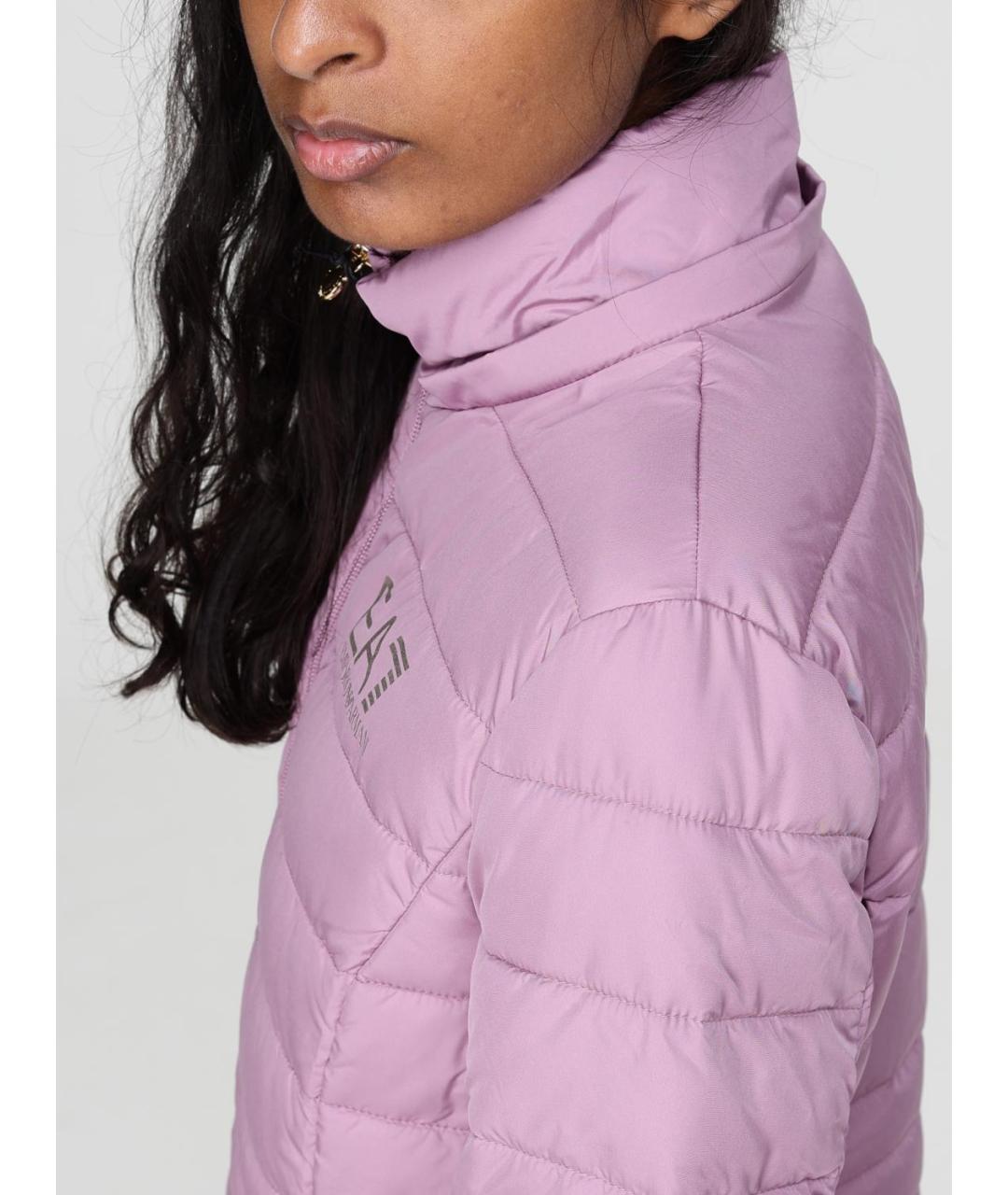 EA7 Розовая полиэстеровая куртка, фото 5