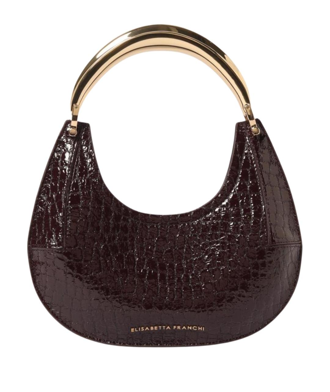 ELISABETTA FRANCHI Бордовая сумка с короткими ручками из искусственной кожи, фото 1