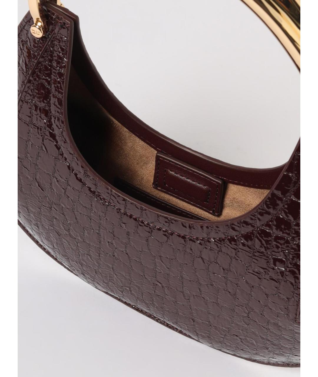 ELISABETTA FRANCHI Бордовая сумка с короткими ручками из искусственной кожи, фото 3