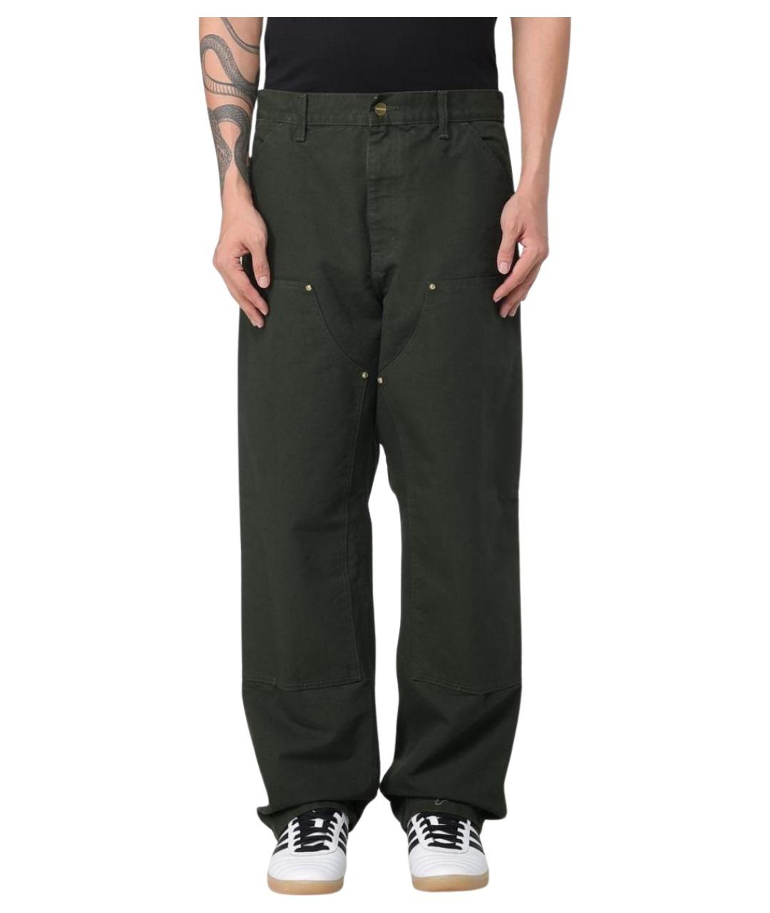 CARHARTT WIP Хаки хлопковые повседневные брюки, фото 1