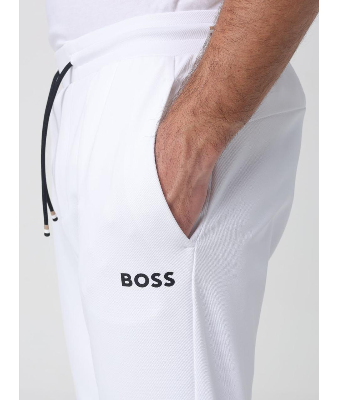 HUGO BOSS Белые полиамидовые повседневные брюки, фото 3