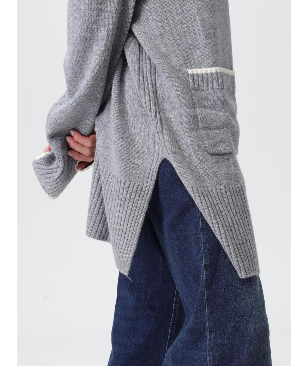 PINKO Серый шерстяной кардиган, фото 4