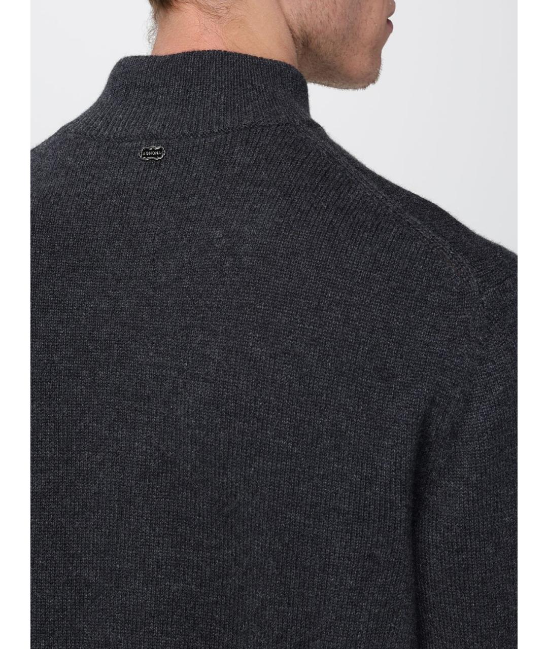 AGNONA Антрацитовый кашемировый джемпер / свитер, фото 5