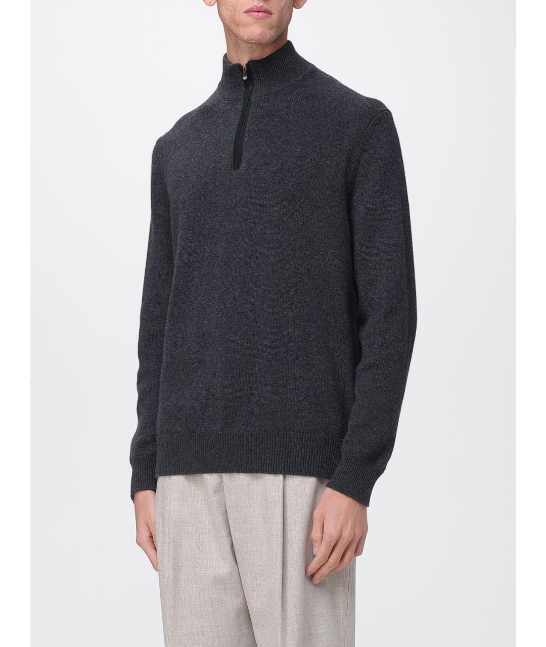 AGNONA Антрацитовый кашемировый джемпер / свитер, фото 4