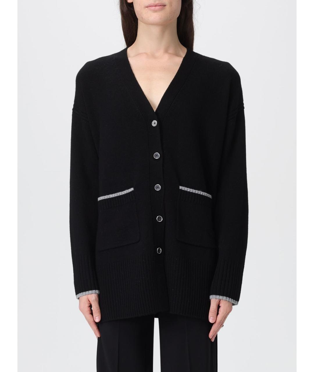 PINKO Черный шерстяной кардиган, фото 2
