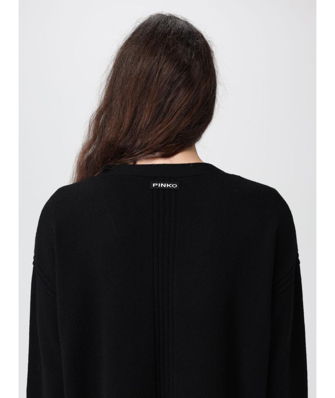 PINKO Черный шерстяной кардиган, фото 4