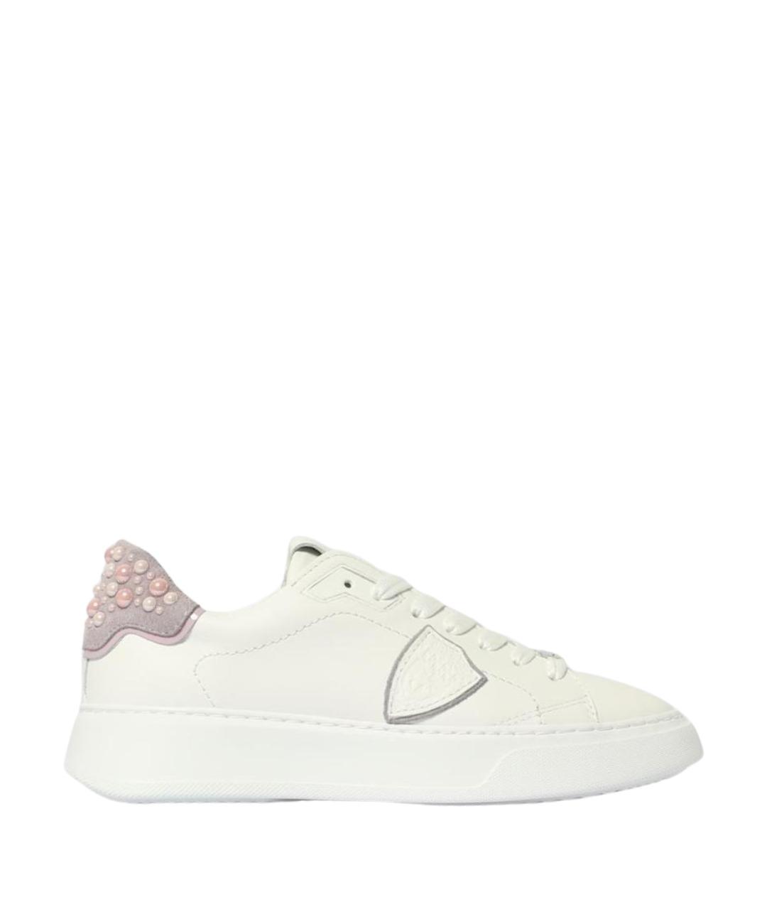 PHILIPPE MODEL Белые кожаные кроссовки, фото 1