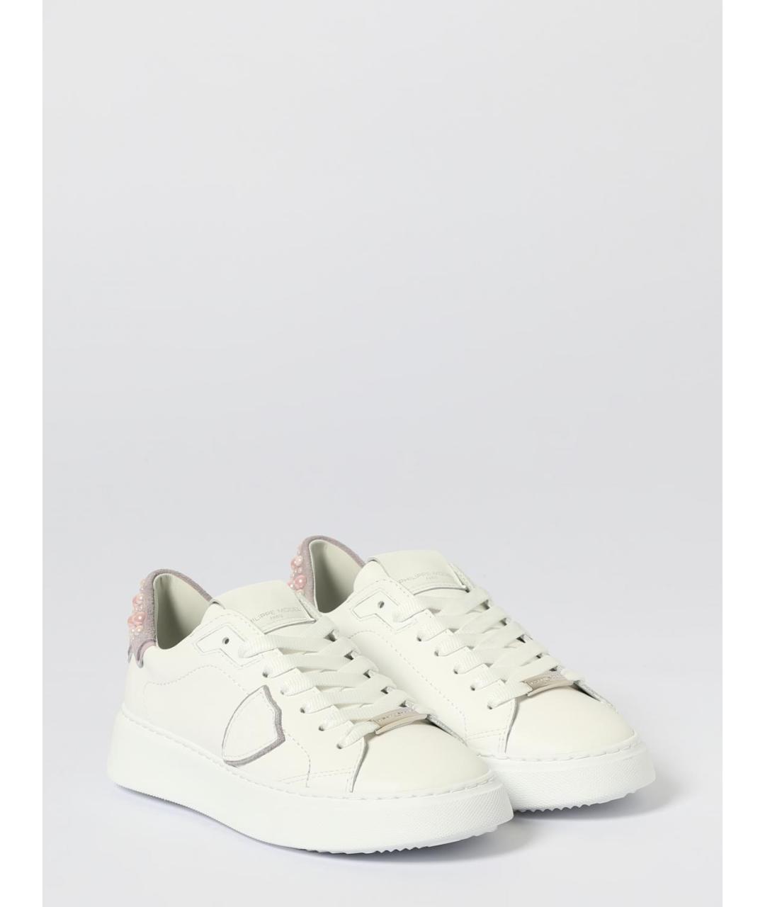PHILIPPE MODEL Белые кожаные кроссовки, фото 2
