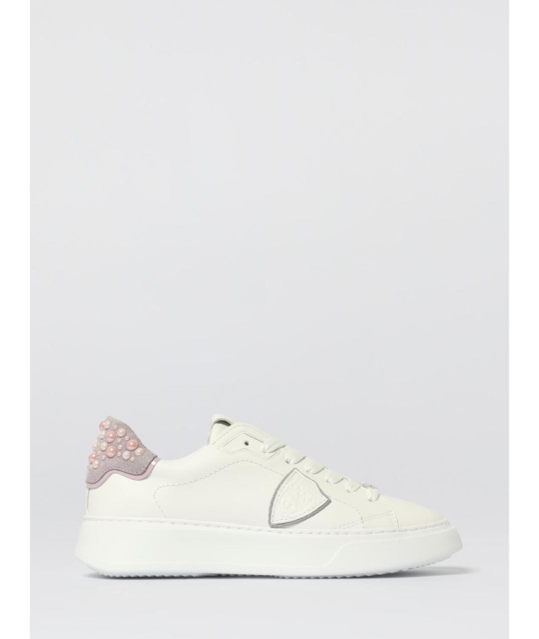 PHILIPPE MODEL Белые кожаные кроссовки, фото 4