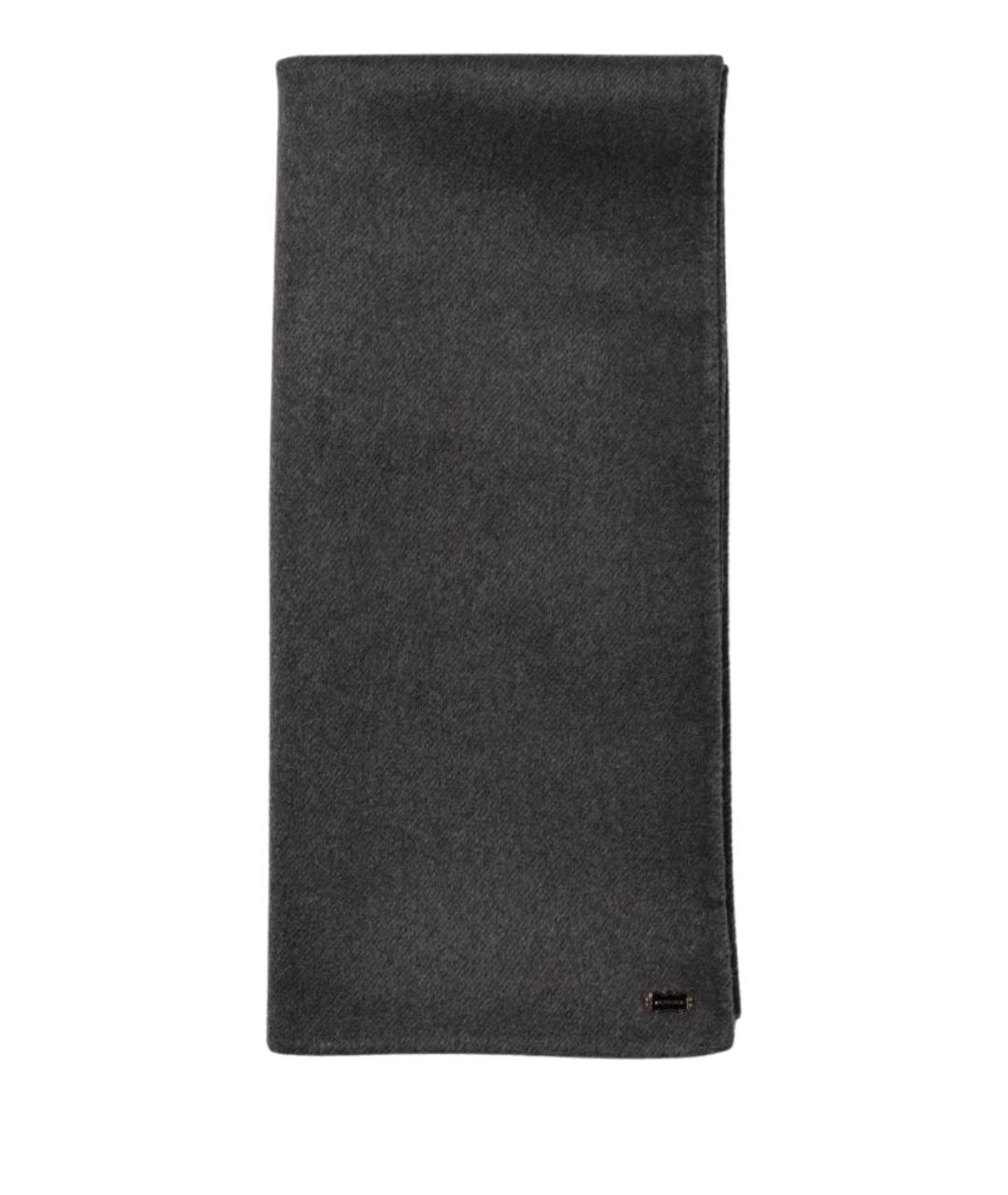 AGNONA Коричневый шерстяной шарф, фото 1