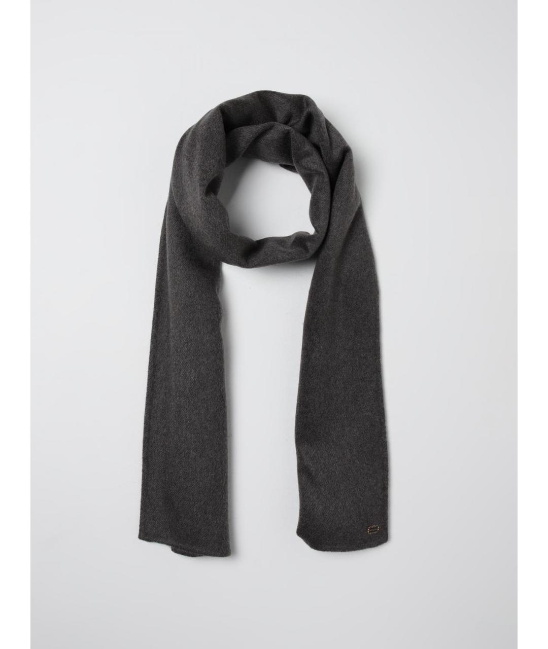 AGNONA Коричневый шерстяной шарф, фото 2