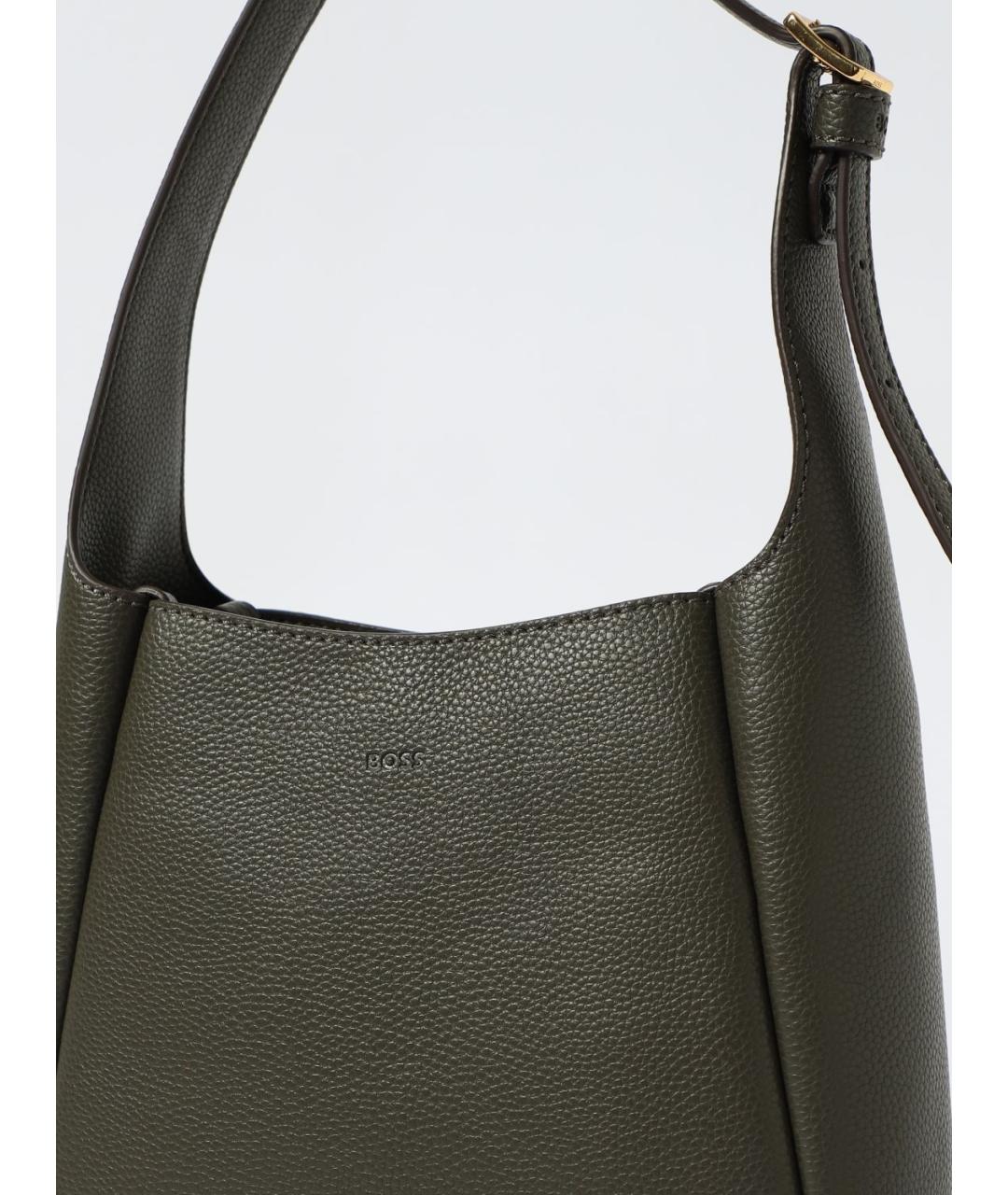 HUGO BOSS Хаки сумка через плечо из искусственной кожи, фото 3